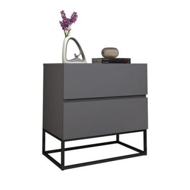 Imagem de mesa de cabeceira para cama quarto casal com gaveta cinza - Aprire Móv