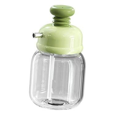 Imagem de IEUDNS Dispensador de óleo, frasco de óleo de gergelim transparente, recarregável, 100 ml, frasco para molho de soja, para, churrasco, salada, Verde