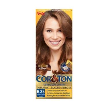 Imagem de Tintura Cor & Ton Iluminadas Do Brasil Kit 6.35 Castanho Caramelo - Co