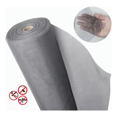 Imagem de 2X Rolo Tela Mosquiteira Cinza Polietileno 1,50M X 10 Metros