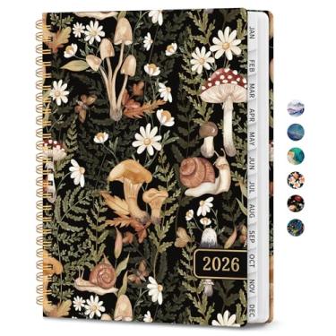 Imagem de Agenda 2026, agenda mensal e semanal para mulheres, janeiro de 2026 a dezembro de 2026, capa dura bonita agenda 2026 livro com abas, encadernação espiral, perfeito para escola, escritório, casa, 21,6