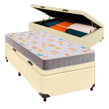 Imagem de Cama Box Bau Blindado Solteiro + Colchão D20 - Inducol