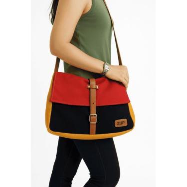 Imagem de Bolsa Carteiro Unissex de Lona Zup - Zup Bags, Mostarda