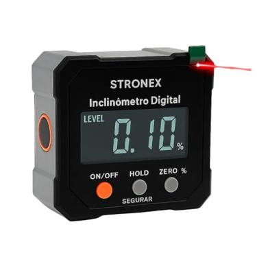 Imagem de Inclinômetro Digital com Laser Duplo, Display LCD, Magnético, Medidor de Ângulos e Níveis, Portátil, para Construção Civil e Marcenaria