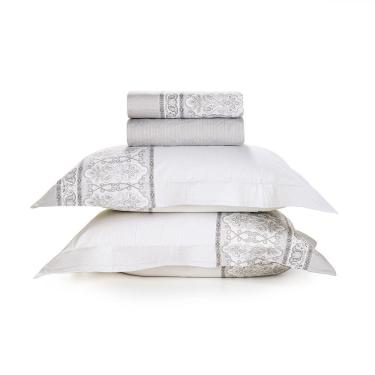 Imagem de Jogo De Lençol King Karsten 270 Fios Allen Branco