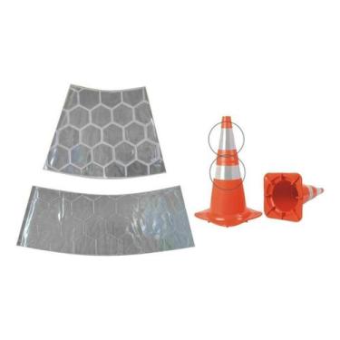 Imagem de Kit Com 15 Jogos de Faixa Refletiva Para Cone De 75cm - shop novidades