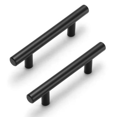 Imagem de Alças de gabinete Estmoon Matte Black Stainless Steel 5" de compriment