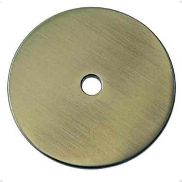 Imagem de Placa traseira trust4care de 6 cm de latão antigo redonda para duas do