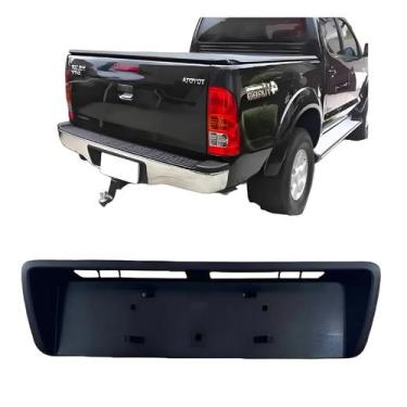 Imagem de Suporte Placa Parachoque Traseiro Hilux 2005 Á 2015 Preto - Uni Import
