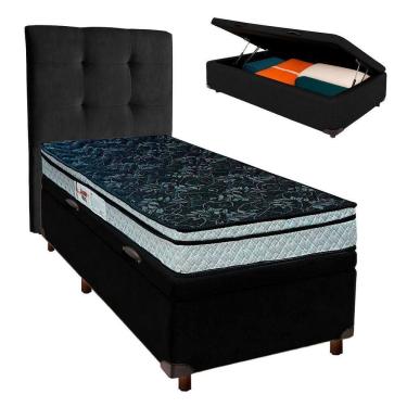 Imagem de Kit Cama Box Bau + Cabeceira + Colchão Solteiro D28 - Conforto - Paropas