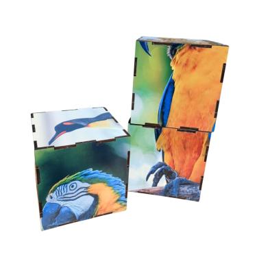 Imagem de Jogo Quebra-cabeça em cubos cognitivo animais para idosos