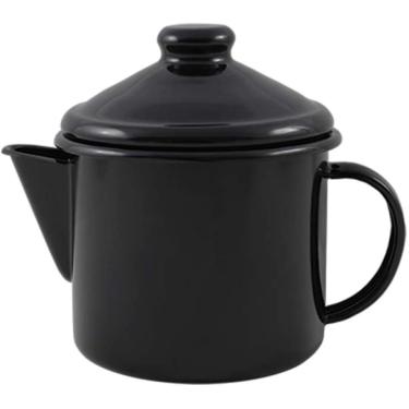 Imagem de Leiteira Bule Chá Esmaltada Mãe Agata Ewel Cores 600 Ml