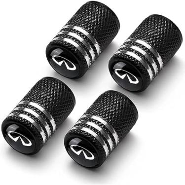 Imagem de 4 peças de tampa de haste de válvula de pneu compatível com Infiniti G35 G37 Q50 Q60 Q70 QX50 QX60 QX70 QX80 FX35 FX37 FX37 FX50 M35 M37 M56 Vedação de anel de vedação de correia resistente à corrosão