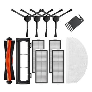 Imagem de Compatible With XiaoMi Mijia Robot Vacuum Mop Ultra Slim STYTJ04ZHM Spare Parts Side/Main Brush Mop Cloth HEPA Filter Brush Cover Dust Box(Set-4)