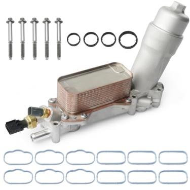 Imagem de 926-959 926-876 3,6L caixa de filtro de refrigerador de óleo do motor de aço inoxidável para Dodge Journey Charger Challenger Caravan Durango Avenger Ram Wrangler Cherokee Chrysler 200 300 Town