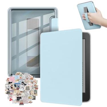 Imagem de Capa para Kindle Paperwhite 12ª geração lançado em 2024 (7 polegadas) e Kindle Colorsoft Signature Edition, presentes para amantes de livros, capa traseira transparente de couro PU durável com