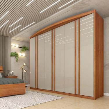 Imagem de Guarda Roupa Casal 6 Portas 6 Gavetas - Madrid-cinamomo-off White - Tcil Móveis