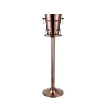 Imagem de baldes de gelo Balde de gelo em aço inoxidável, recipiente para cubos, ideal para vinho, cerveja, karaokê, clube, bar, churrasco, festa e casamento(Rose gold)