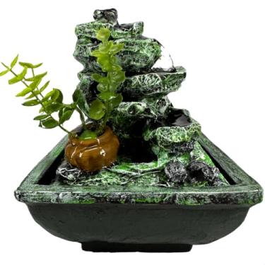 Imagem de Fonte de Água Decorativa Pedra Jarro Feng shui de mesa para casa e jardim