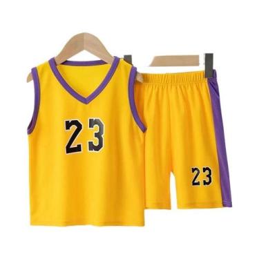 Imagem de Conjunto de Colete e Shorts de Basquete para Crianças - Verão, 100, Ht