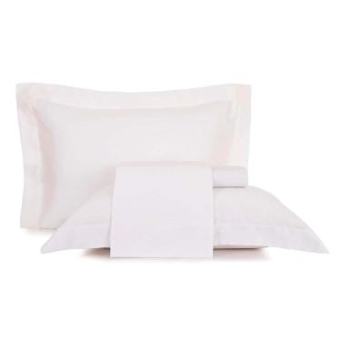 Imagem de Jogo de Cama Queen Altenburg Cetim 300 Fios Branco