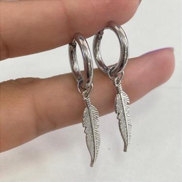 Imagem de ARGOLINHAS AÇO INOX PENINHA CLICKER - Par de Argolas com Fecho Clicker