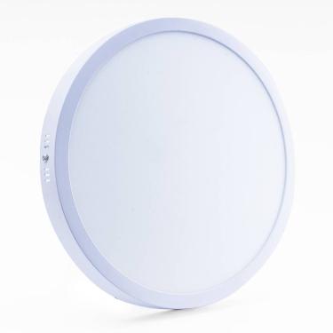 Imagem de Plafon Led Sobrepor Redondo 24w 3000k Branco Quente Bivolt