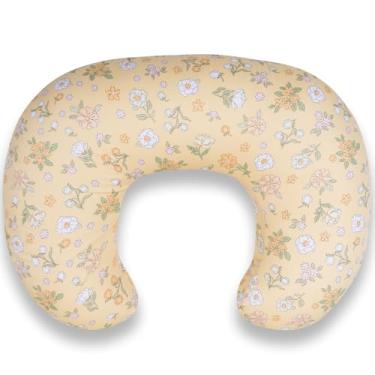 Imagem de Almofada de amamentação para amamentação e mamadeira – Design ergonômico em forma de C com enchimento respirável e capa lavável removível, hipoalergênica
