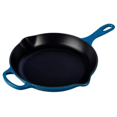 Imagem de Le Creuset Skillet Redonda 26 cm com Alça Ferro Fundido Esmaltado Signature Azul Marseille