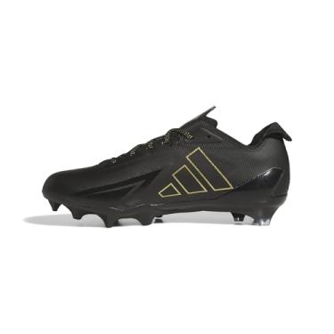 Imagem de adidas Tênis masculino de futebol americano Adizero Electric, Preto/dourado metálico/preto, 42