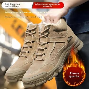Imagem de Botas De Trabalho Masculinas De Inverno Com Isolamento Térmico E Forro