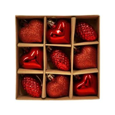 Imagem de Kit Decoração Natalina Vermelho - 9 Peças - Polipropileno - Wincy Nata