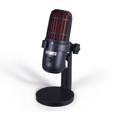 Imagem de ALTEC Lansing Studio MIC 1, microfone de podcast USB-C de padrão duplo 24/96 com monitoramento de latência zero, microfone de streaming e gravação com suporte de mesa e filtro pop