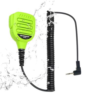 Imagem de Microfone de alto-falante de ombro compatível com rádios Motorola Talkabout série T/T800/EM1000, design PTT durável, áudio transparente para uso externo (verde)