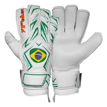 Imagem de Luva Futebol Campo Champion 7 Extended Poker Cor:Branco;Tamanho:10