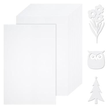 Imagem de 18 folhas de espuma, papel branco de espuma eva, 14 x 21 cm, 2 mm de espessura para projetos escolares de artes e artesanato, scrapbooking, faça você mesmo, cosplay