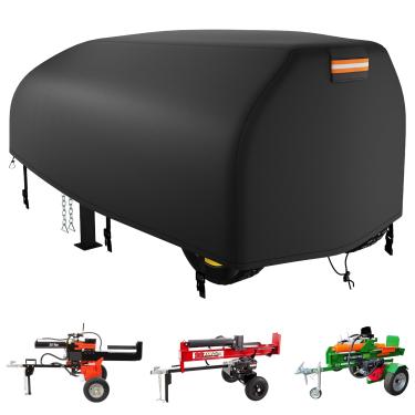 Imagem de EVRBUL Capa para divisor de troncos à prova d'água, 210,8 cm x 114,3 cm x 99 cm, para divisor de toras de 15 a 45 toneladas, capa divisora de madeira resistente, proteção para todos os climas