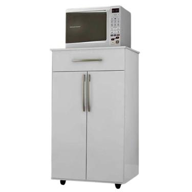 Imagem de Balcão Multiuso Para Cozinha Juliana 2 Portas Branco  Ajl