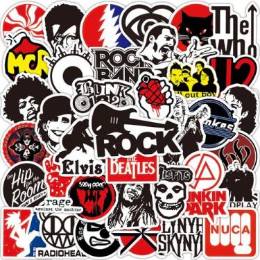 Imagem de Adesivos Rocks Bands, vinil impermeável, anime, 100 unidades/lote - yi