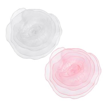 Imagem de PATIKIL Broche de flor de tecido de cetim grande para mulheres broches florais elegantes de organza broches de flores para casamento, dança, festa, roupas, vestido, chapéu, acessórios, Large