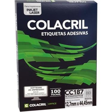 Imagem de Etiqueta Carta 12,7X44,45MM 100 Folhas PCT com 8000 - Colacril