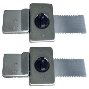 Imagem de Kit 2 Fechadura De Encaixar Jbm Fc2 Porta De Correr Fechamento Interno 20cm