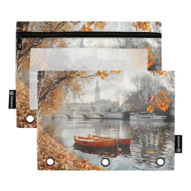 Imagem de CEBUGI 3 bolsas de lápis com zíper e janela transparente, 2 pacotes de estojo para sala de aula exames de escritório (edifício)