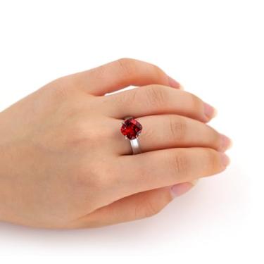 Imagem de Anel solitário feminino de latão com zircônia cúbica roxa verde vermelha preta, anel solitário moderno para mulheres, noivado, casamento, uso diário (tamanho 6 7 8 9) YC6471, Latão Zircônia cúbica