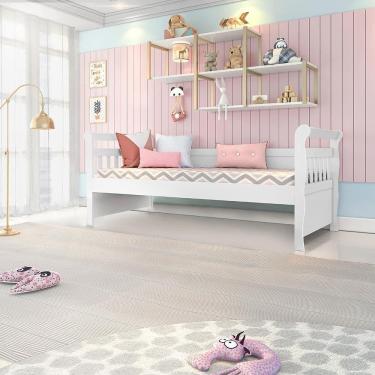 Imagem de Cama Infantil Babá Júlia Branco Brilho Carolina Baby