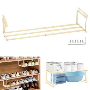 Imagem de Sapateiras expansíveis, armazenamento de prateleira de sapatos ajustável, organizador de sapatos para armazenamento e organização de roupas embaixo da prateleira, entrada, quarto, garagem, dormitório