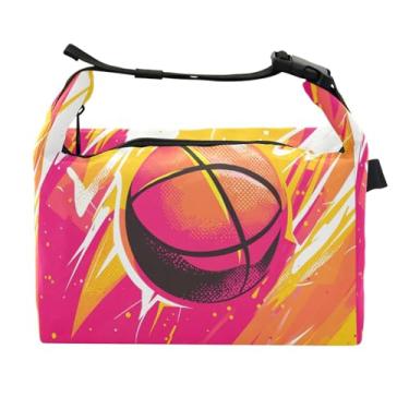 Imagem de STAYTOP Lancheira de basquete com alça de fivela, lancheira isolada para meninos e meninas, lancheira térmica para trabalho escolar