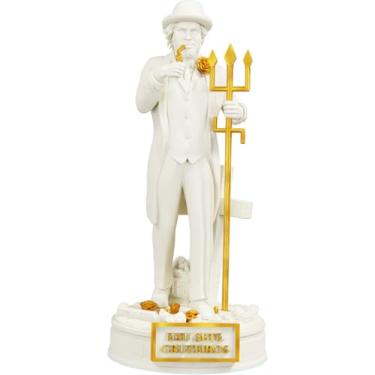 Imagem de Estátua Exu Sete Cruzeiros Umbanda Candomblé (Cor Mármore Dourado)