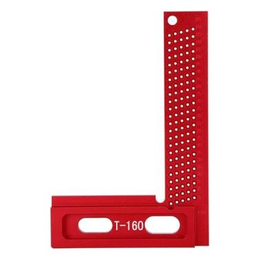 Imagem de Régua de marcação Ferramenta de carpinteiro Acessório de marcenaria Resistente ao desgaste à prova de ferrugem Régua em forma de T de liga de alumínio para marcação e medição