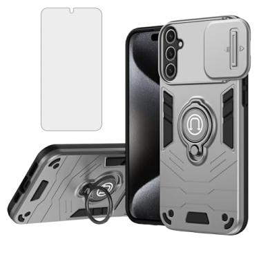 Imagem de Asuwish Capa de celular para Samsung Galaxy S25 5G com protetor de tela de vidro temperado capa fina magnética resistente suporte de anel resistente celular híbrido S 25 25S 25 25S SM-S931U feminino